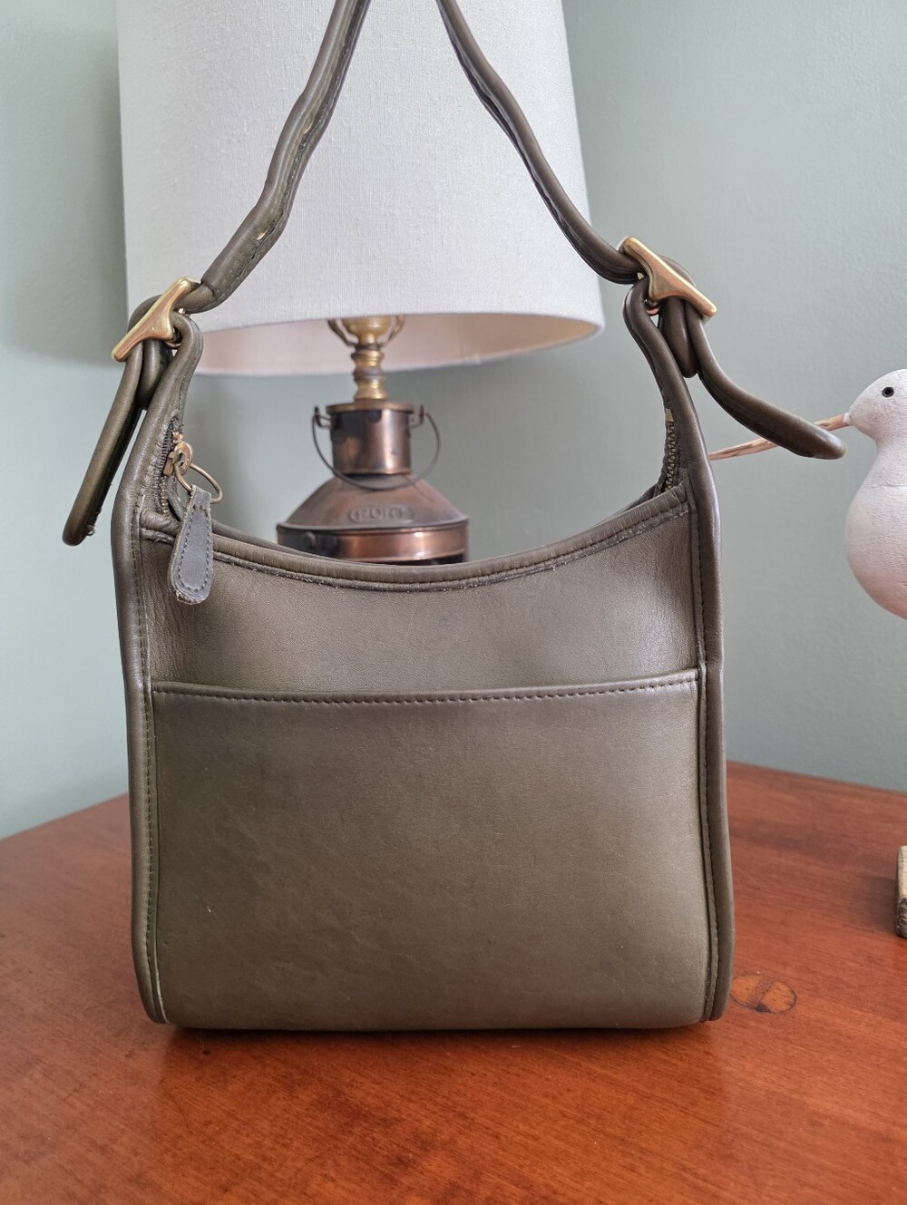 Coach Legacy 9997 Small Zip Crossbody Loden Glovetanned Leather Vintage Bag